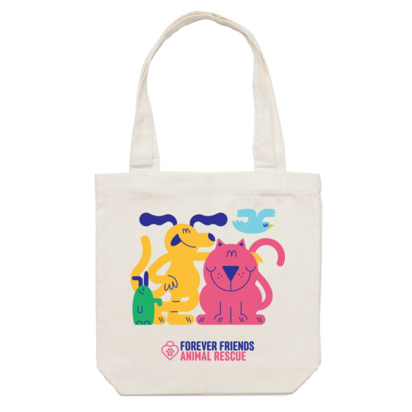 Happy Friends Large Tote Bag Thumbnail
